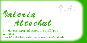 valeria altschul business card